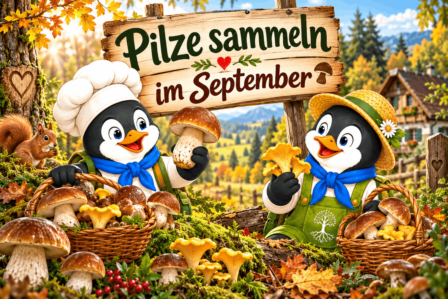 Pilze sammeln im September Pilze sammeln im September