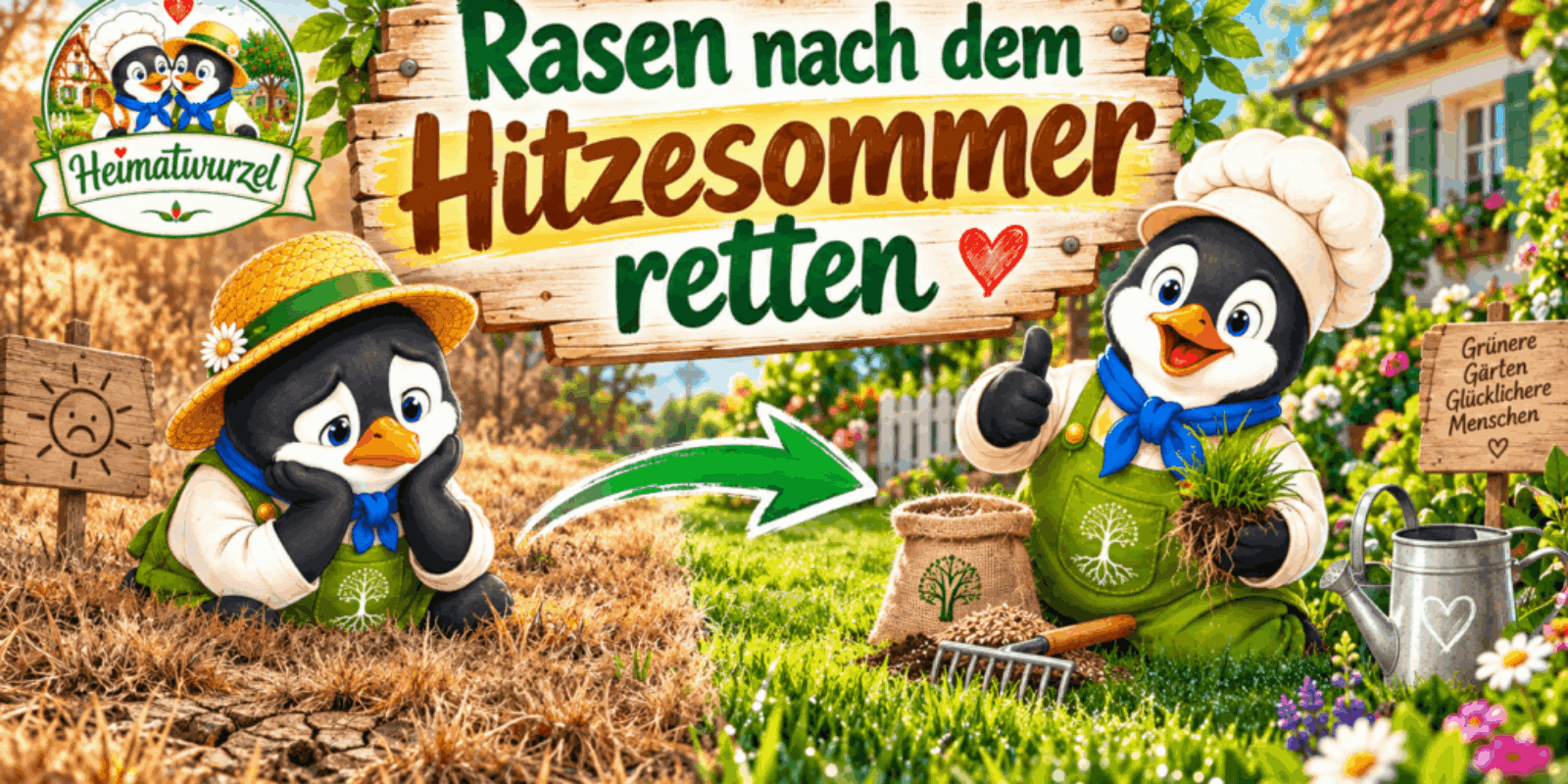 Rasen nach dem Hitzesommer retten