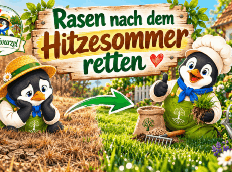 Rasen nach dem Hitzesommer retten