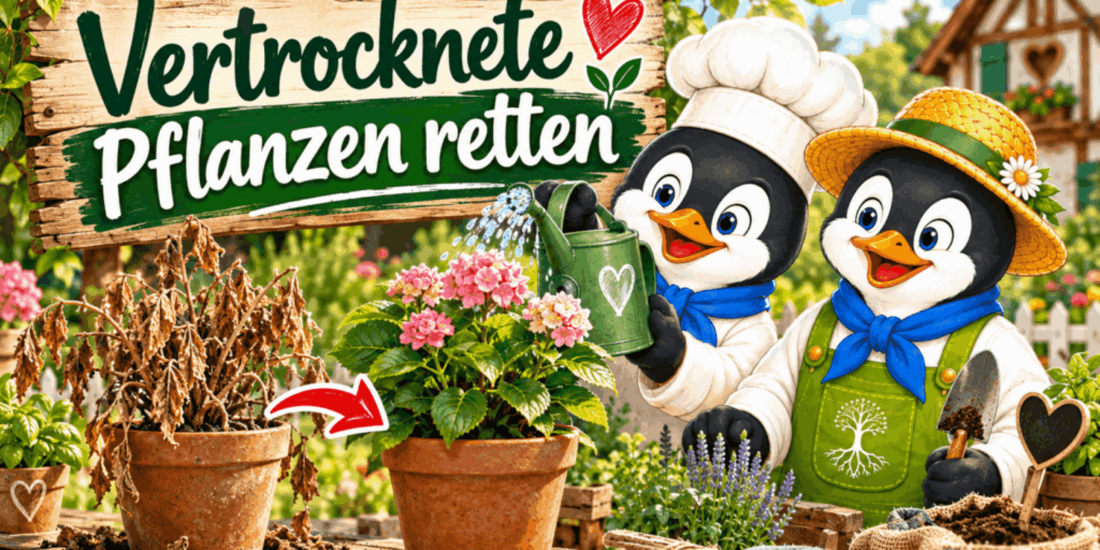 Vertrocknete Pflanzen retten