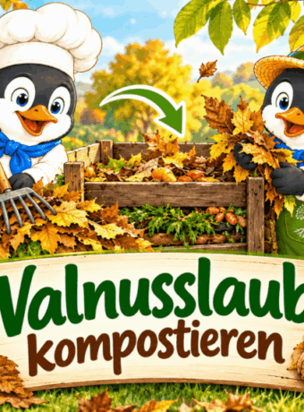 Walnusslaub kompostieren