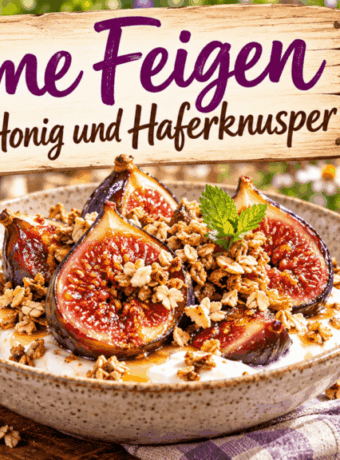 Warme Feigen mit Quark, Honig und Haferknusper