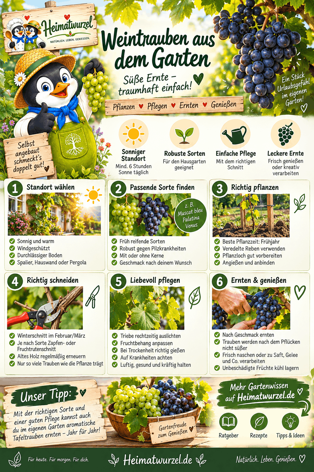 Weintrauben aus dem Garten Infografik Weintrauben aus dem Garten Infografik