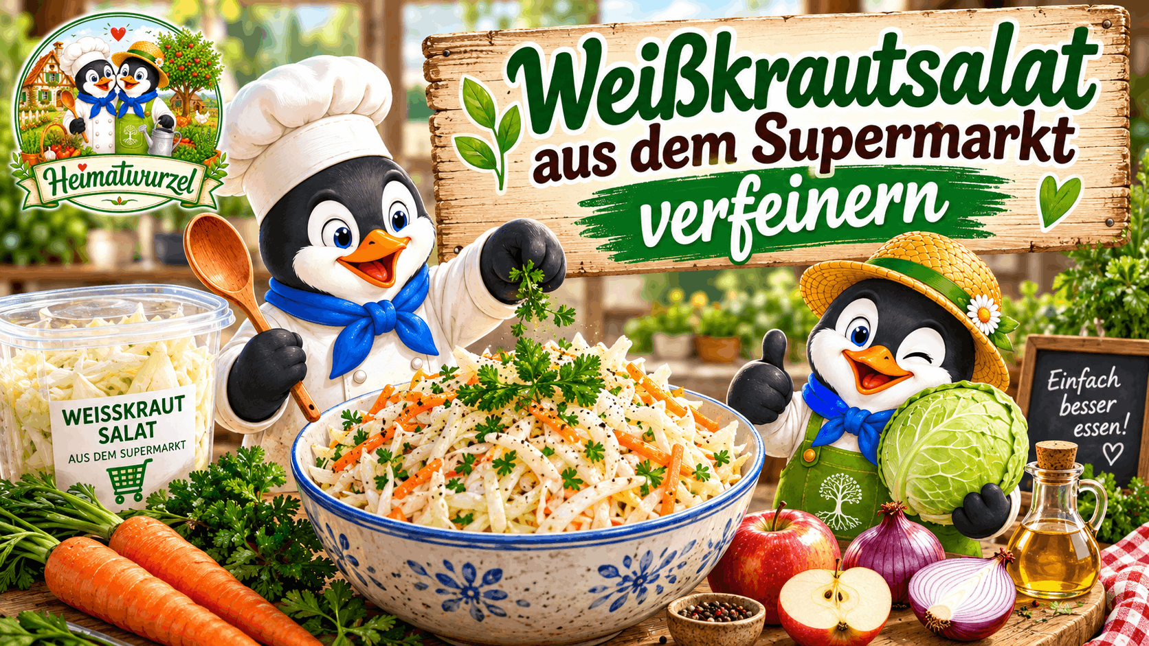 Weißkrautsalat aus dem Supermarkt verfeinern Weißkrautsalat aus dem Supermarkt verfeinern