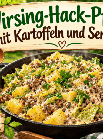 Wirsing-Hack-Pfanne mit Kartoffeln und Senfrahm