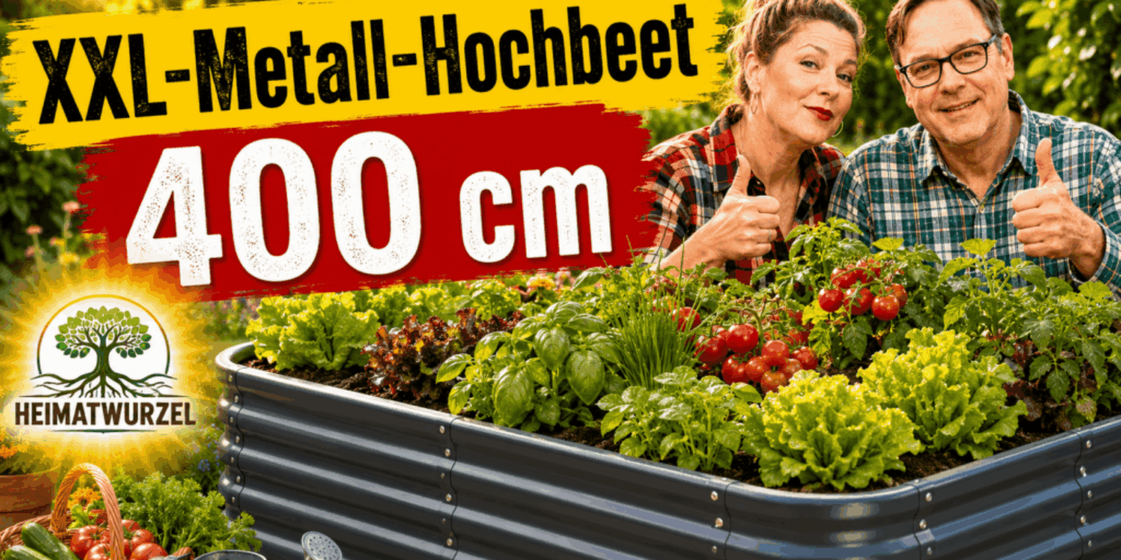 XXL-Metall-Hochbeet 400 cm