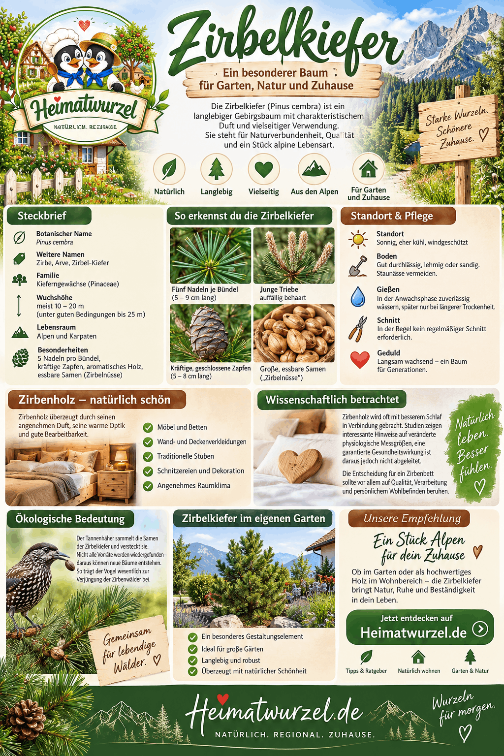 Zirbelkiefer Infografik Zirbelkiefer Infografik