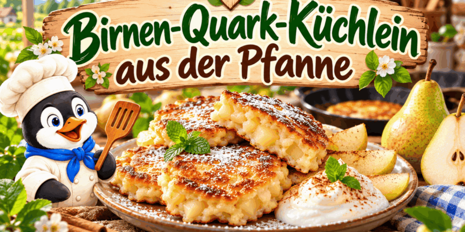 Birnen Quark Küchlein
