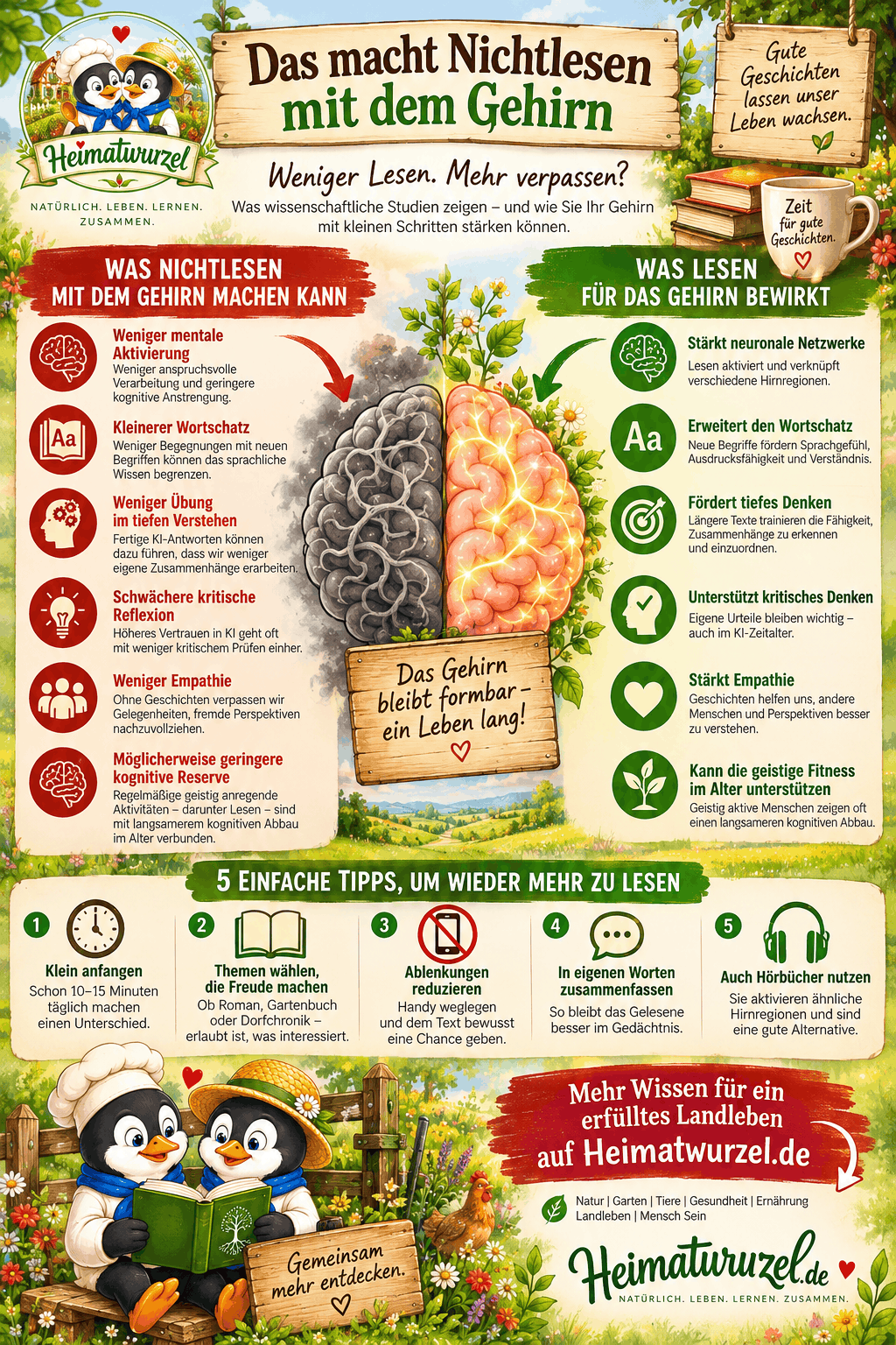 Das macht Nichtlesen mit dem Gehirn Infografik Das macht Nichtlesen mit dem Gehirn Infografik