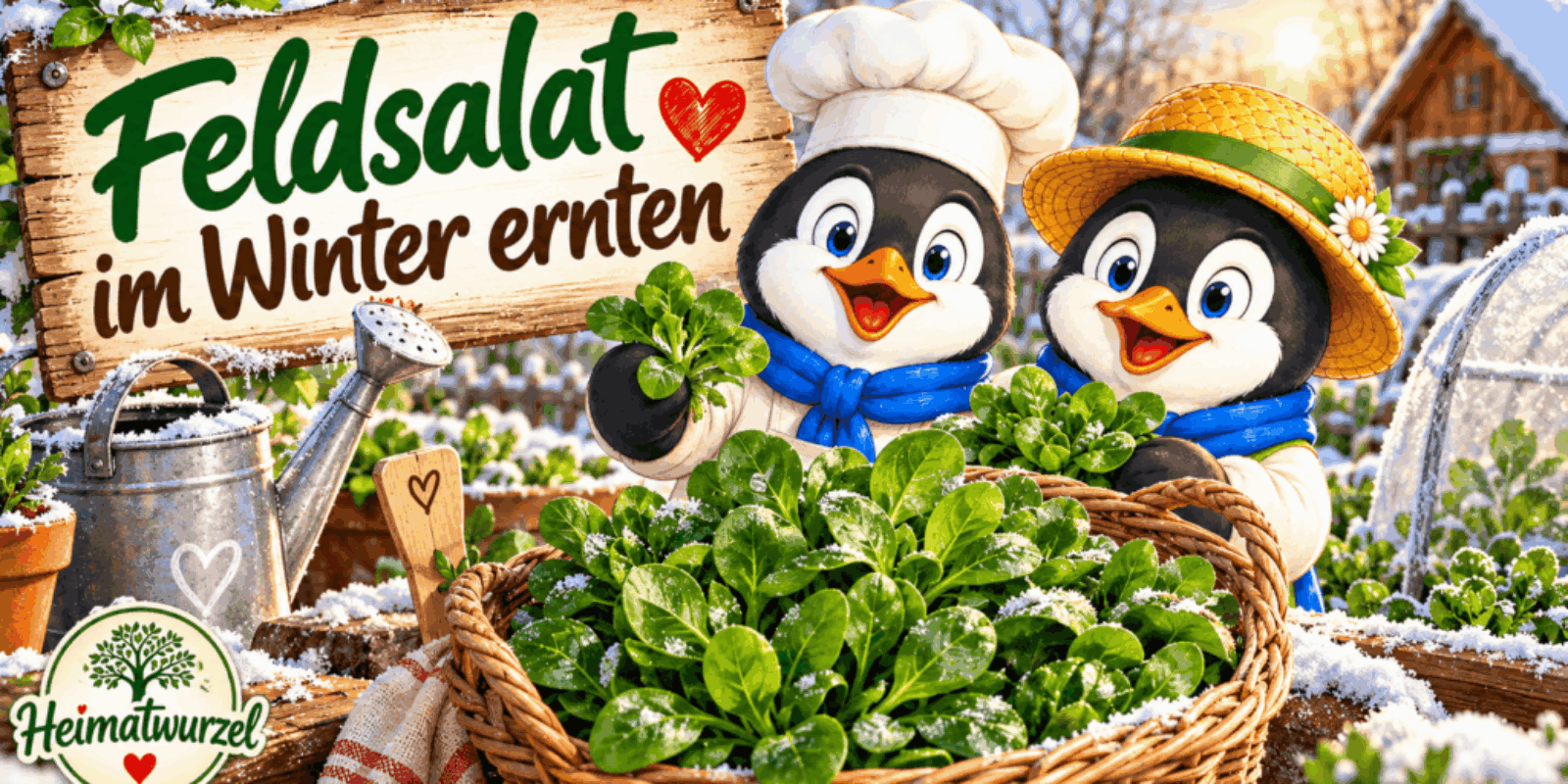 Feldsalat im Winter ernten