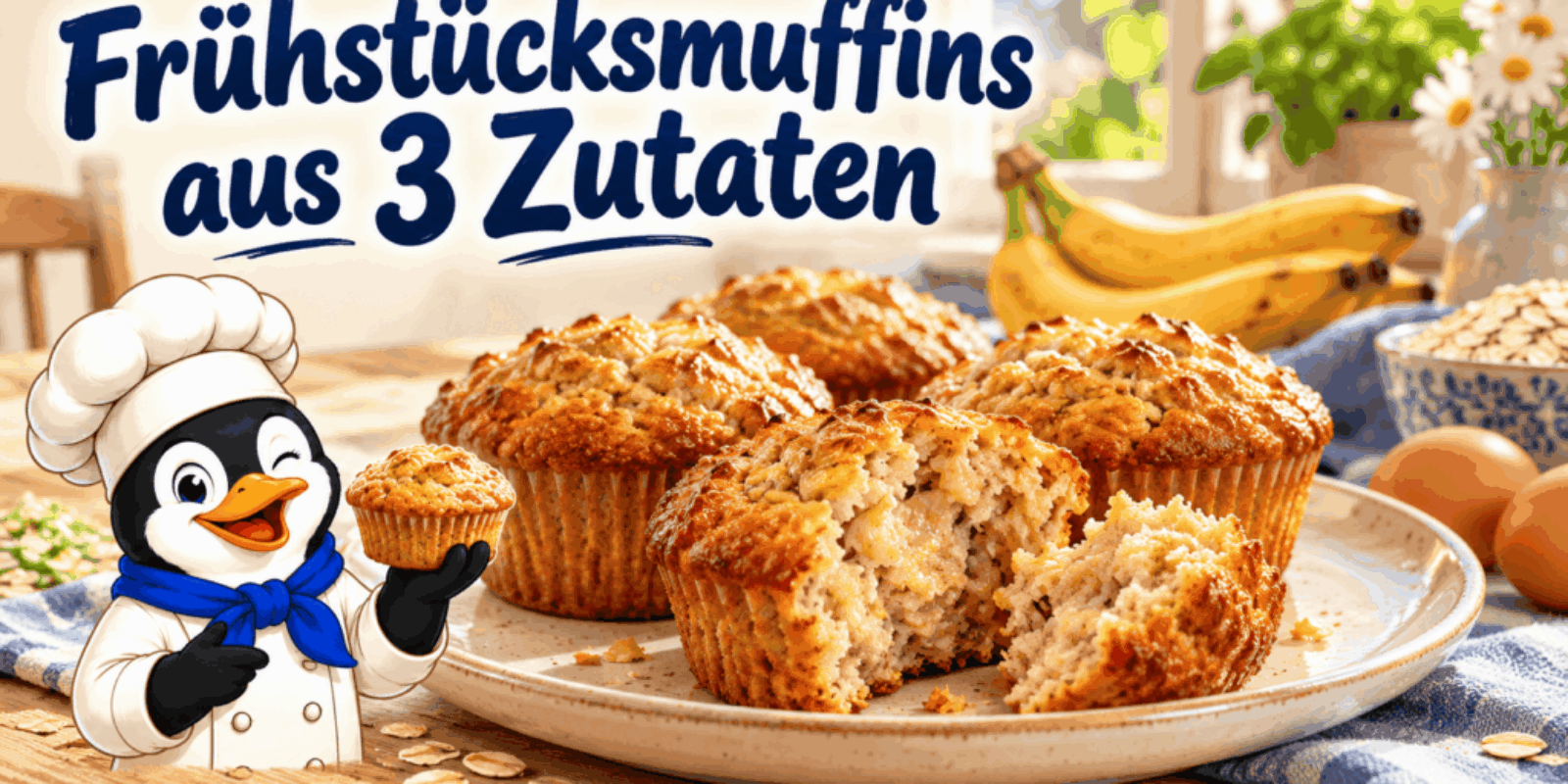 Frühstücksmuffins aus 3 Zutaten