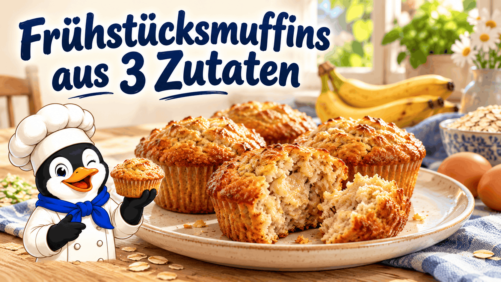 Frühstücksmuffins aus 3 Zutaten Frühstücksmuffins aus 3 Zutaten