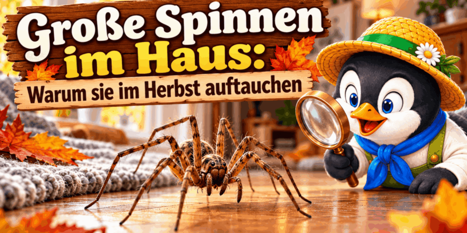 Große Spinnen im Haus