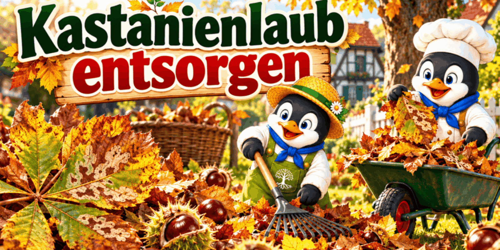 Kastanienlaub entsorgen