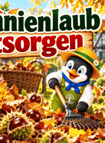 Kastanienlaub entsorgen