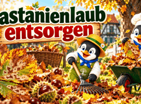 Kastanienlaub entsorgen