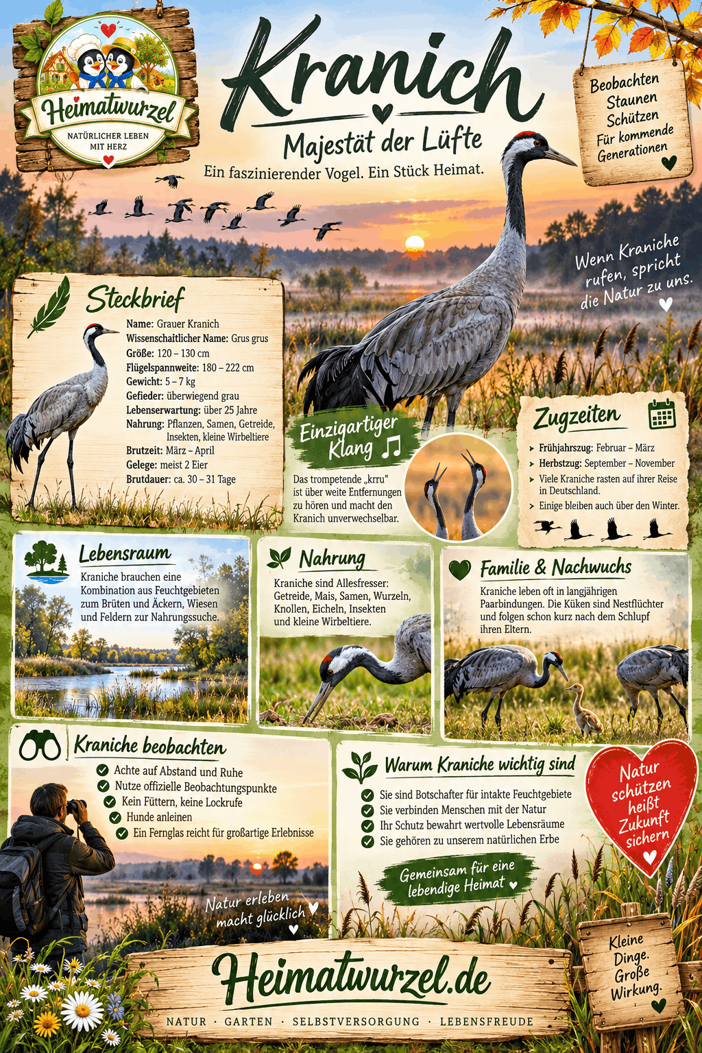 Kranich Infografik Kranich Infografik