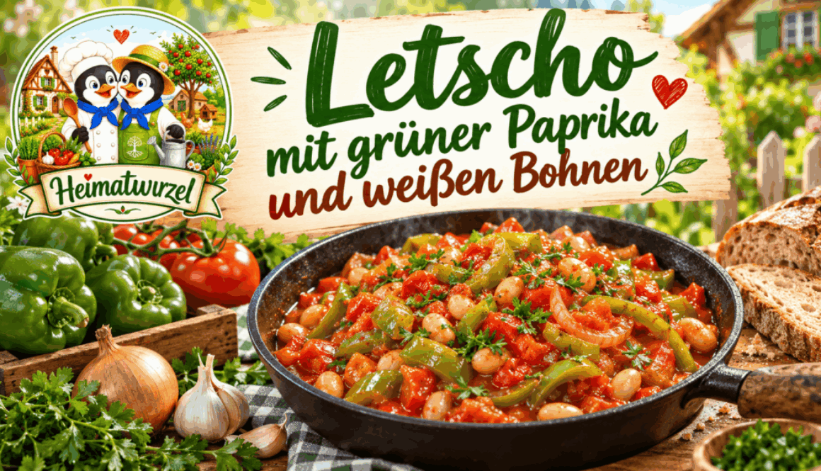 Letscho mit grüner Paprika und weißen Bohnen