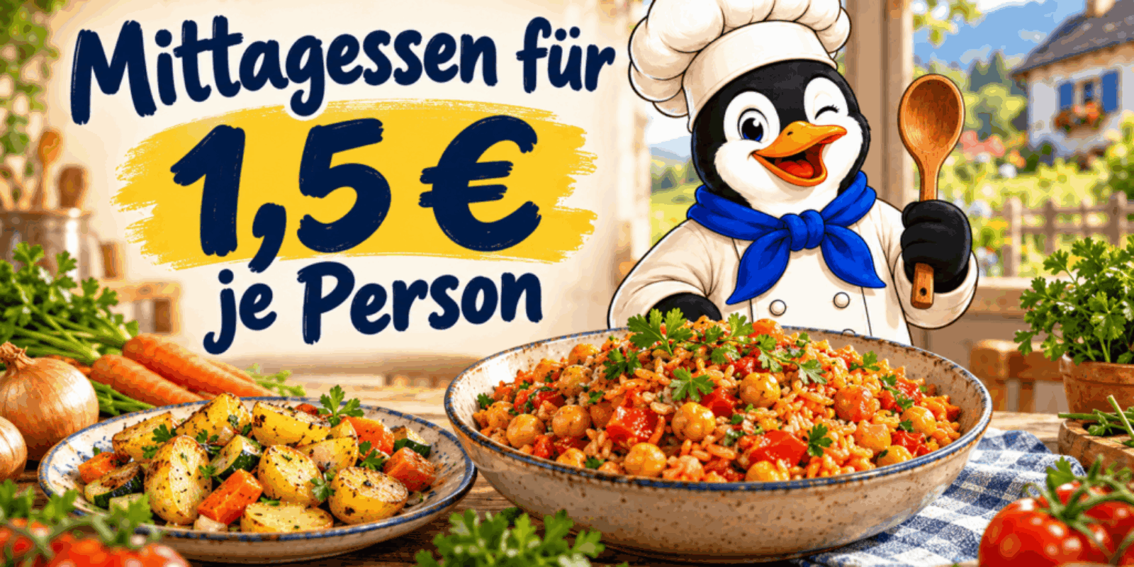 Mittagessen für 1,5 € je Person
