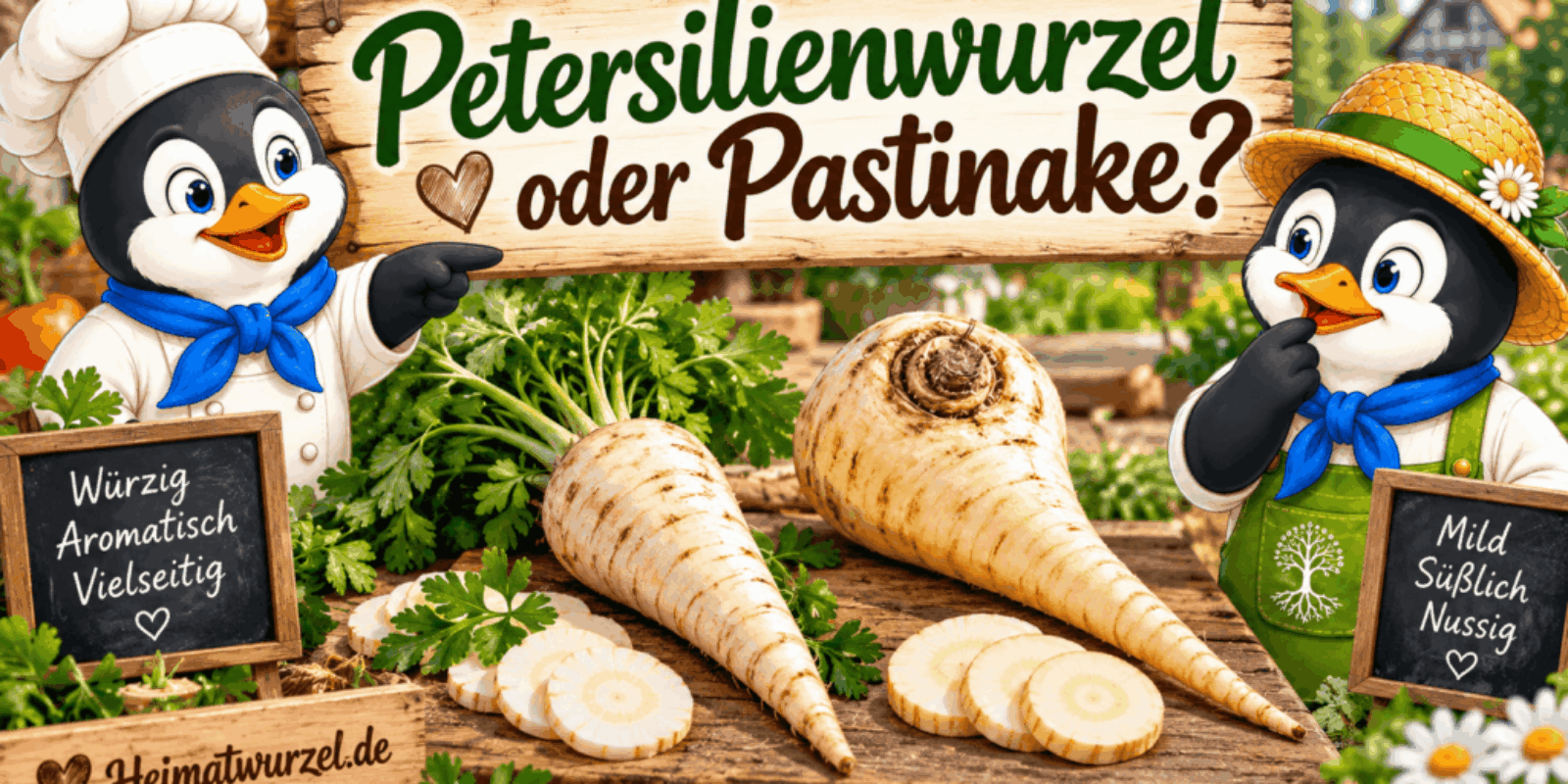 Petersilienwurzel oder Pastinake