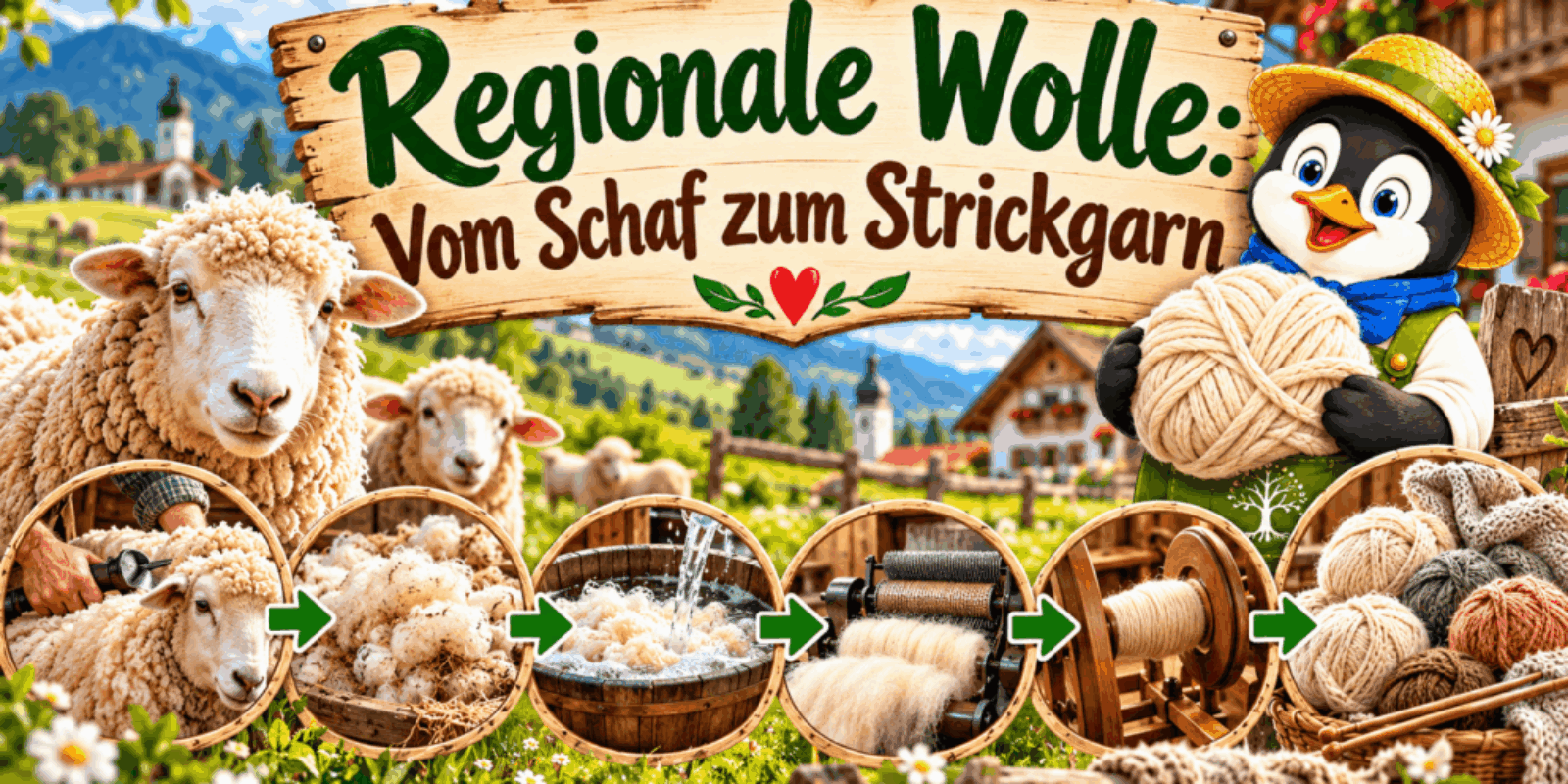 Regionale Wolle: Vom Schaf zum Strickgarn