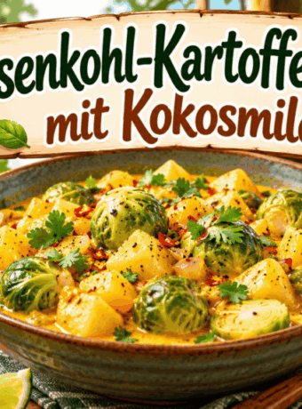 Rosenkohl Kartoffel Curry mit Kokosmilch
