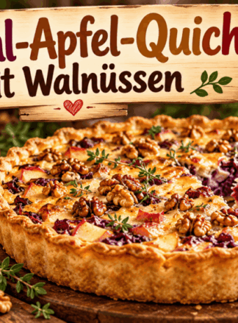 Rotkohl-Apfel-Quiche mit Walnüssen