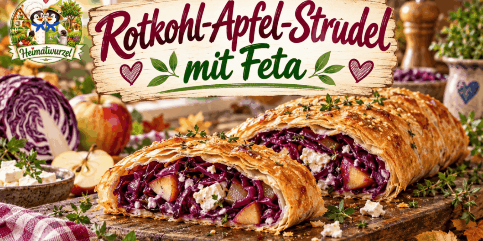 Rotkohl-Apfel-Strudel