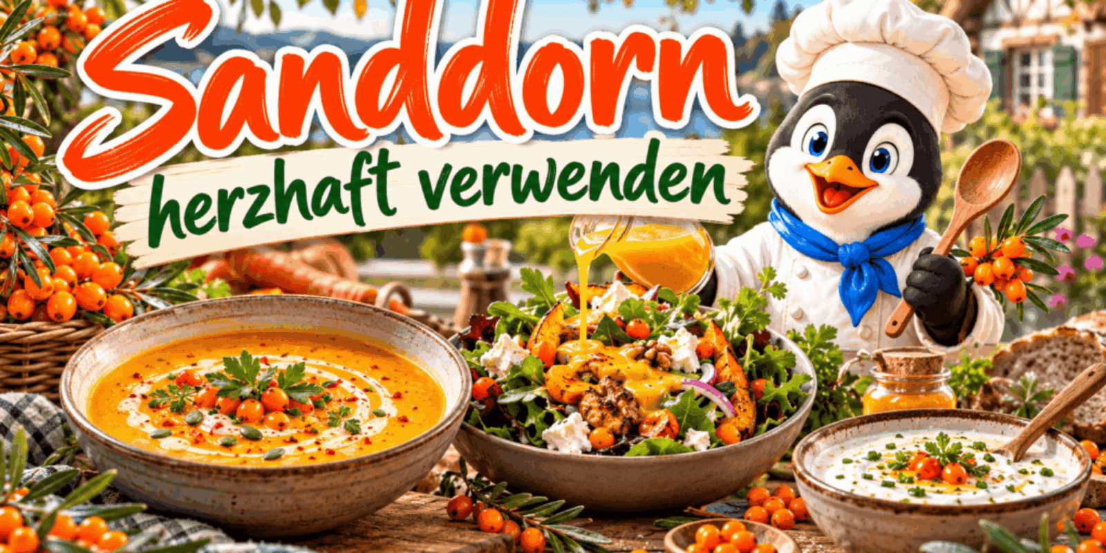 Sanddorn herzhaft verwenden