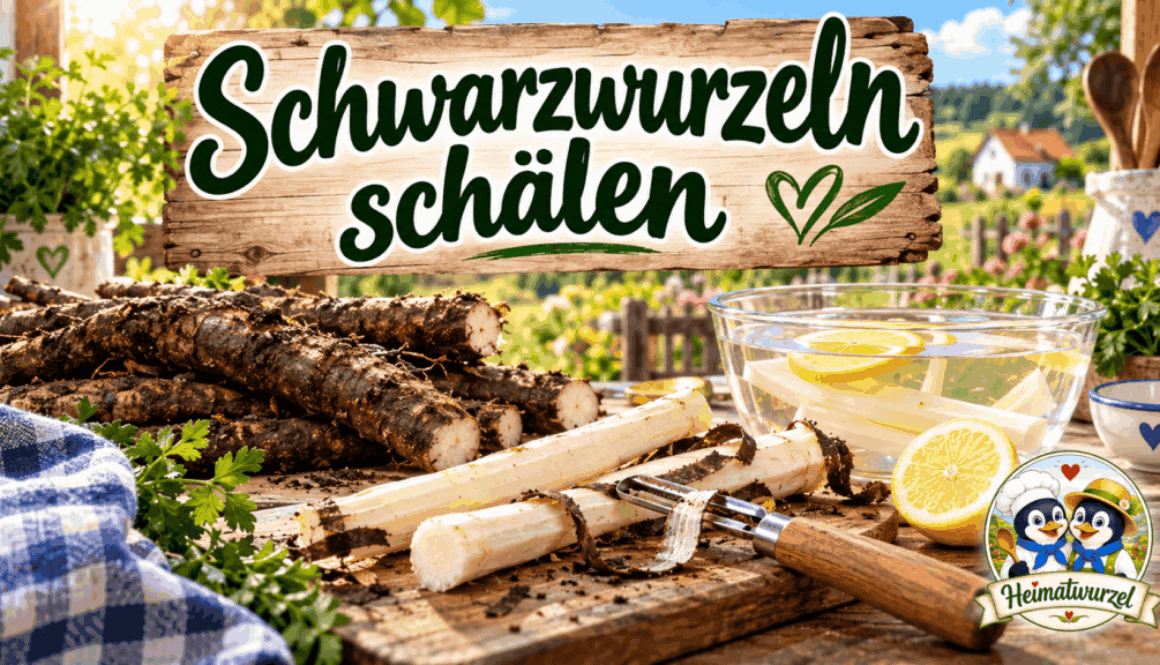 Schwarzwurzeln schälen