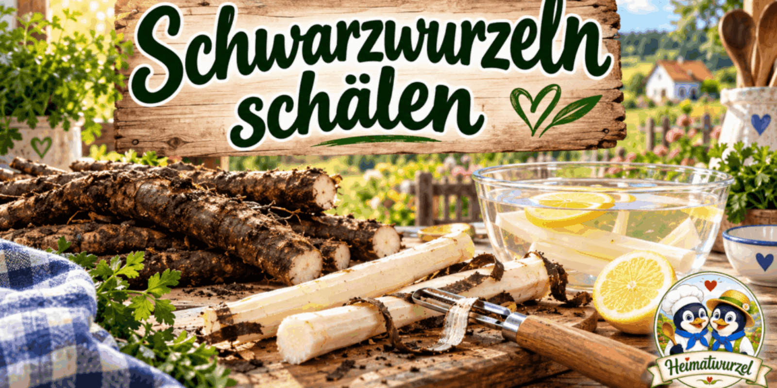 Schwarzwurzeln schälen