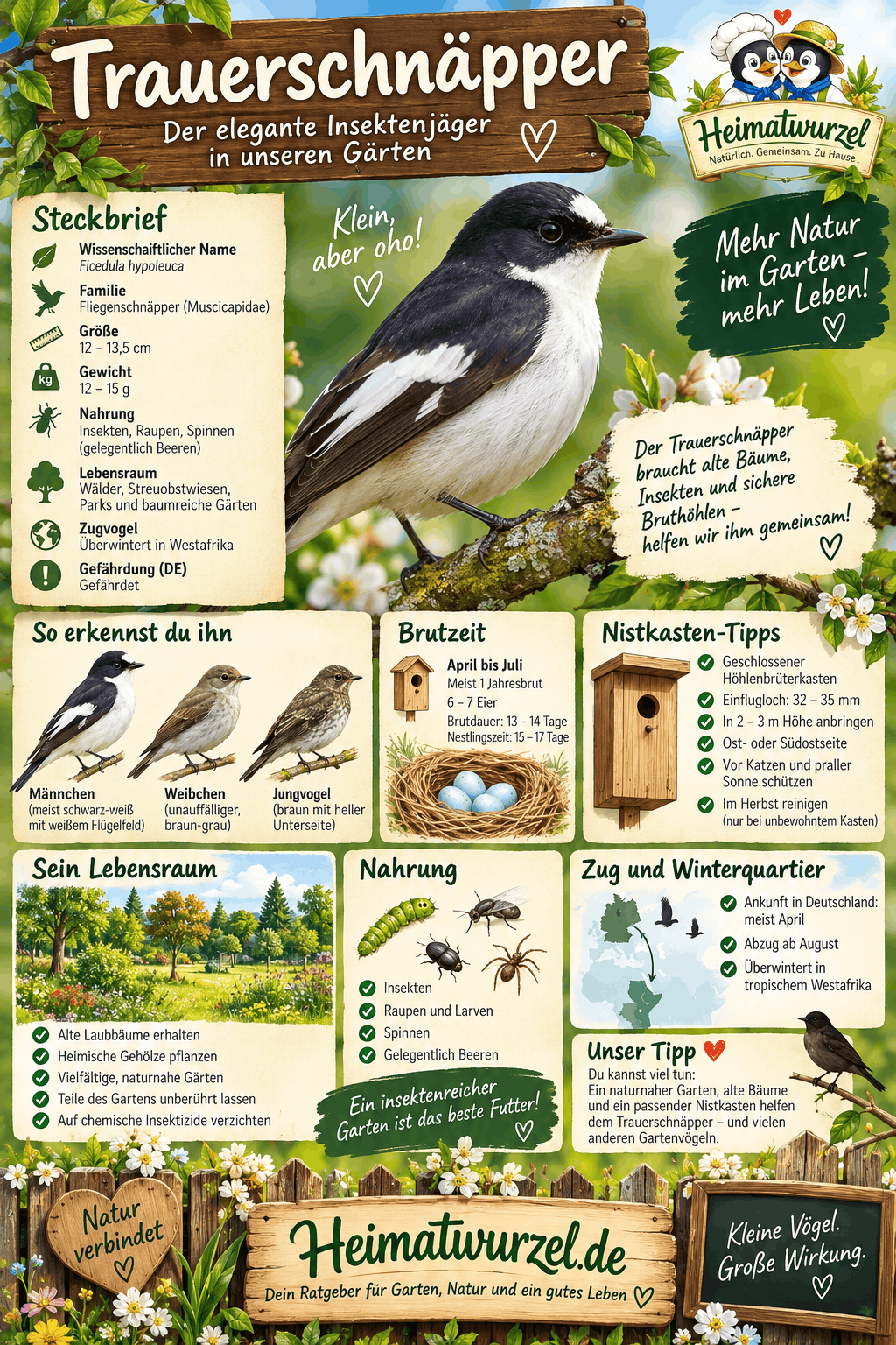 Trauerschnäpper Infografik Trauerschnäpper Infografik