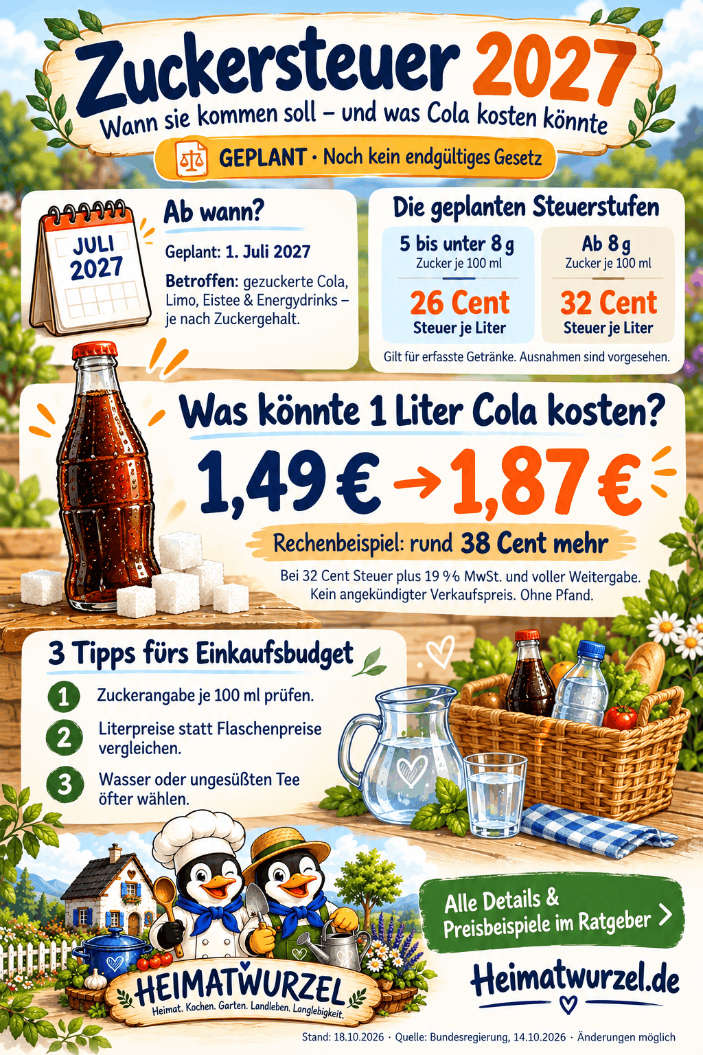 Zuckersteuer 2027 Infografik Zuckersteuer 2027 Infografik